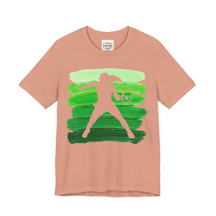 Vintage Tennis Green Stripes — Unisex Graphic Tee | Universe