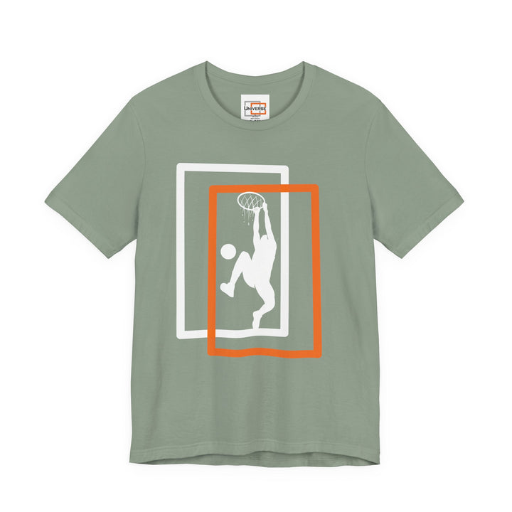 Minimal Basketball Dunk Dark — Unisex Graphic Tee | Universe