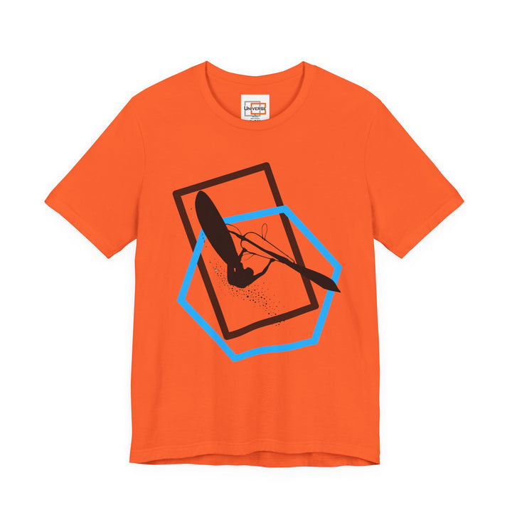 Minimal Windsurfer Off The Lip Light — Unisex Graphic Tee | Universe