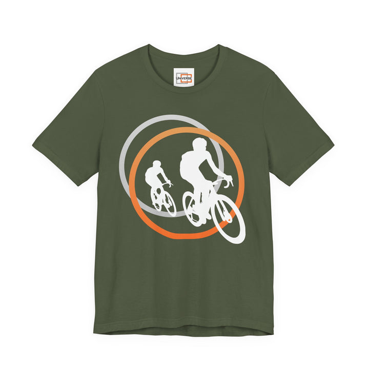 Minimal Cyclists Dark— Unisex Graphic Tee | Universe
