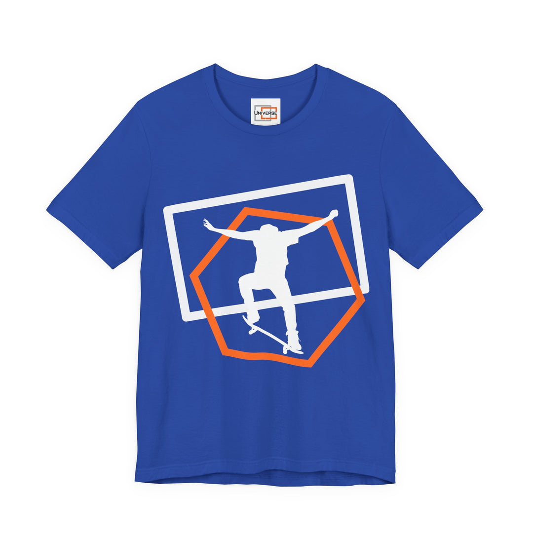 Minimal Skateboarder Ollie Dark — Unisex Graphic Tee | Universe