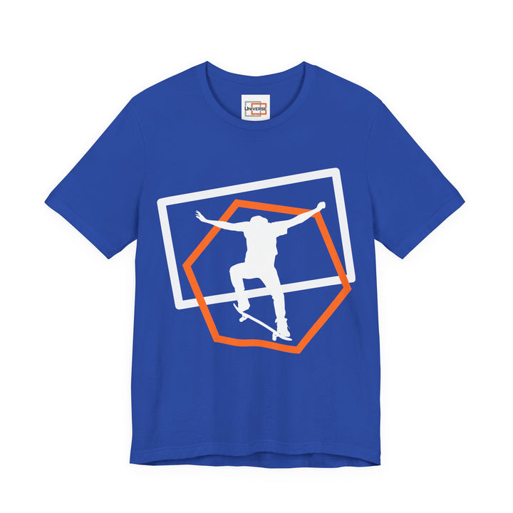 Minimal Skateboarder Ollie Dark — Unisex Graphic Tee | Universe