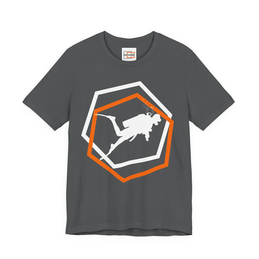 Minimal Scuba Diver Dark — Unisex Graphic Tee | Universe