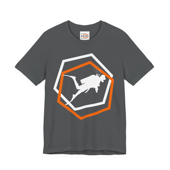 Minimal Scuba Diver Dark — Unisex Graphic Tee | Universe