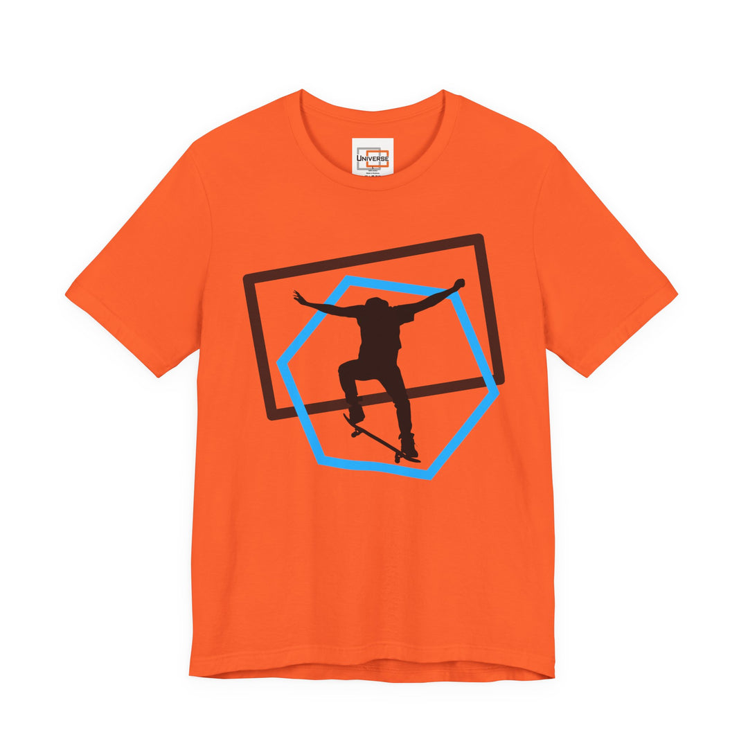 Minimal Skateboarder Ollie Light— Unisex Graphic Tee | Universe