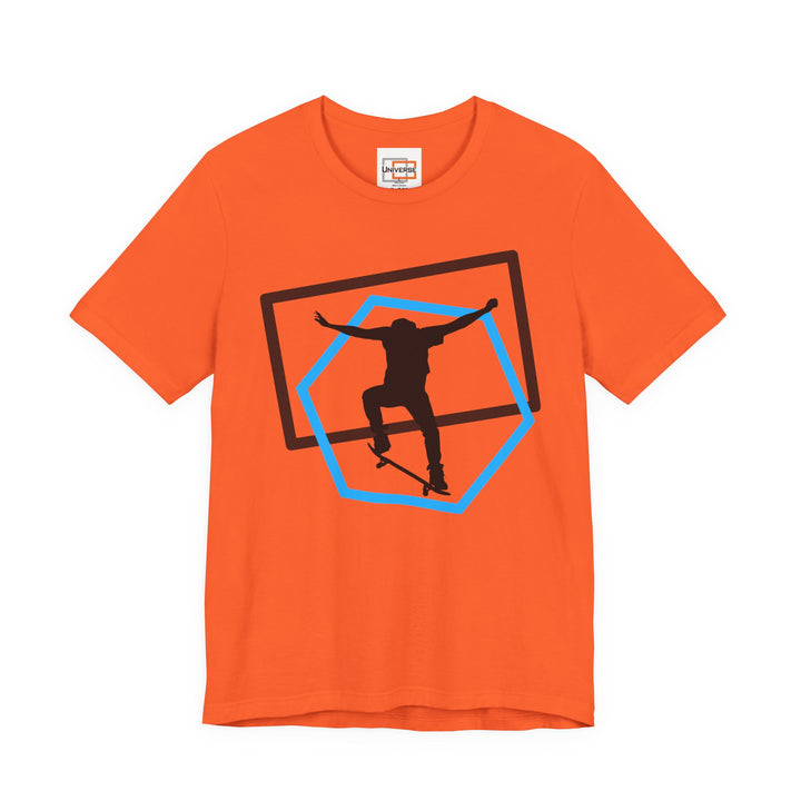 Minimal Skateboarder Ollie Light— Unisex Graphic Tee | Universe