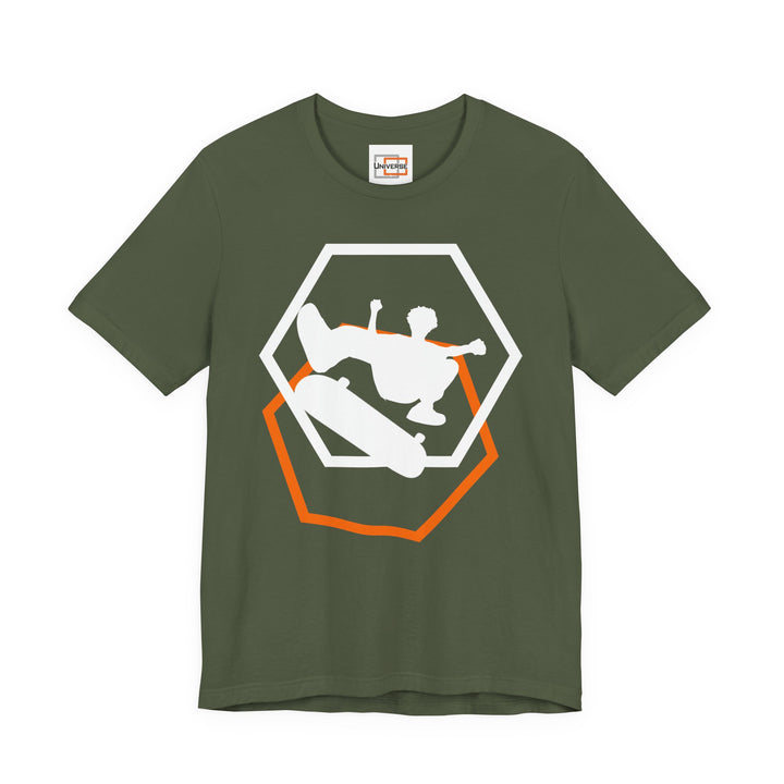 Minimal Skateboarder Dark — Unisex Graphic Tee | Universe