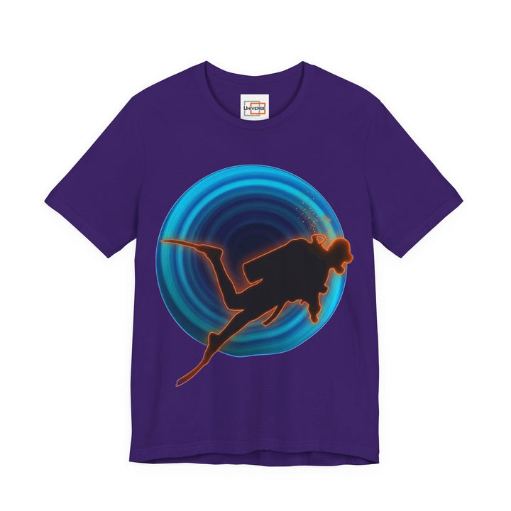 Neon Diver Vortex— Unisex Graphic Tee | Universe