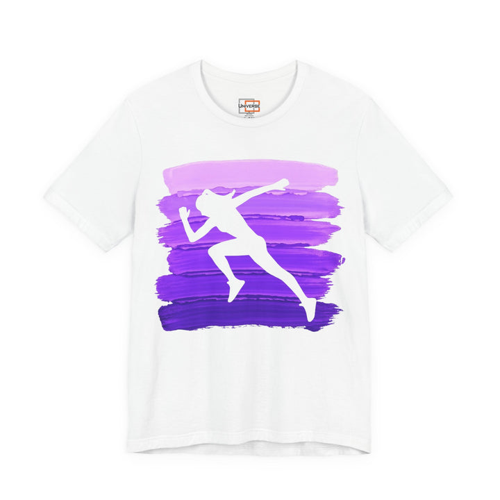 Vintage Sprint Purple Stripes — Unisex Graphic Tee | Universe