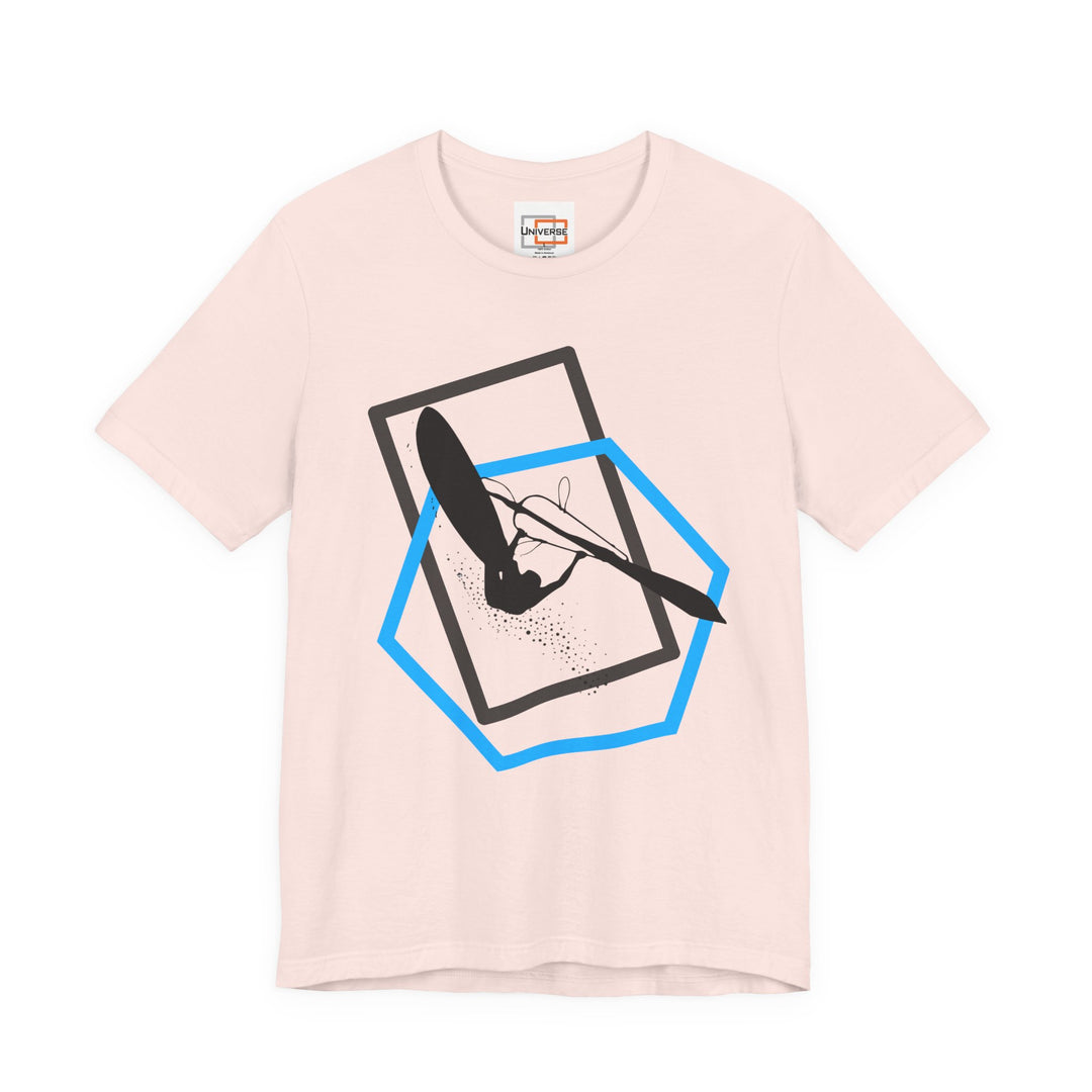 Minimal Windsurfer Off The Lip Light — Unisex Graphic Tee | Universe