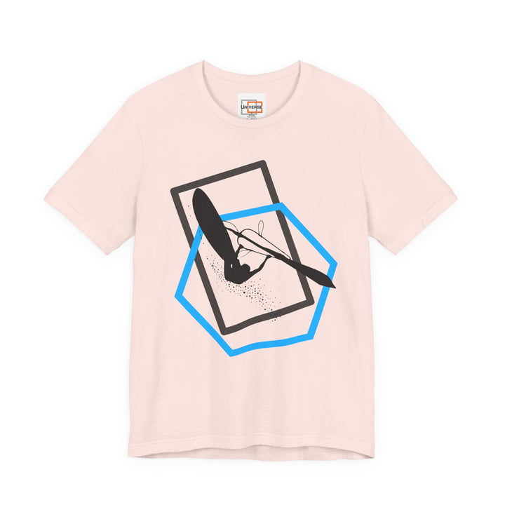 Minimal Windsurfer Off The Lip Light — Unisex Graphic Tee | Universe