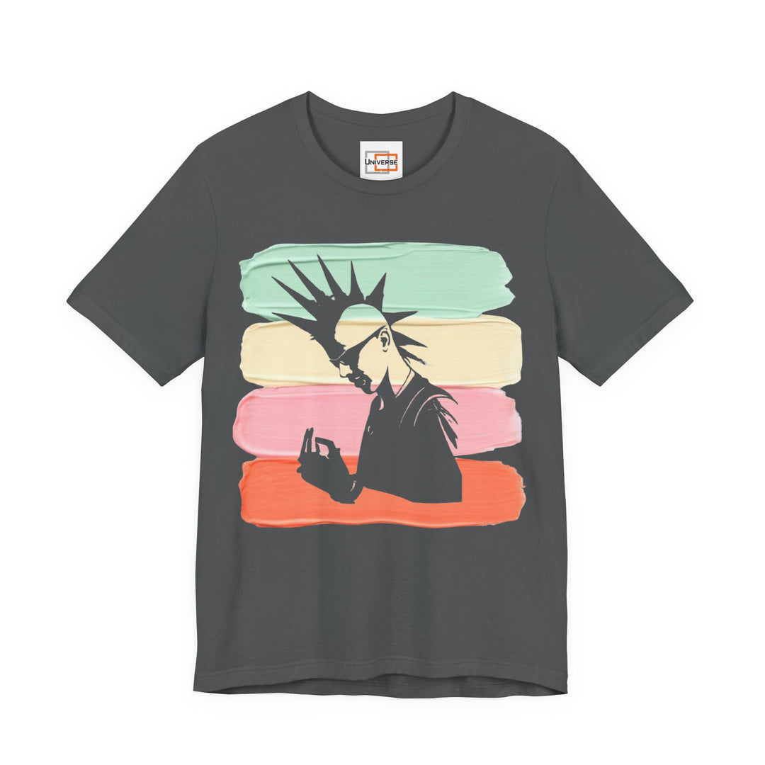 Vintage Punk Pastel Stripes — Unisex Graphic Tee | Universe