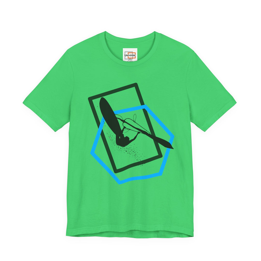 Minimal Windsurfer Off The Lip Light — Unisex Graphic Tee | Universe