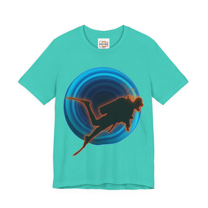 Neon Diver Vortex— Unisex Graphic Tee | Universe