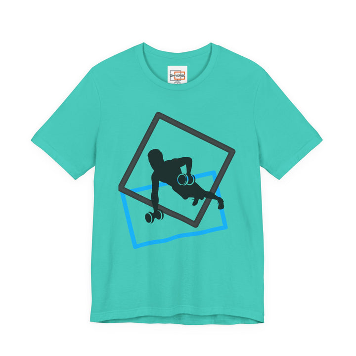 Minimal Dumbbell Row Light — Unisex Graphic Tee | Universe