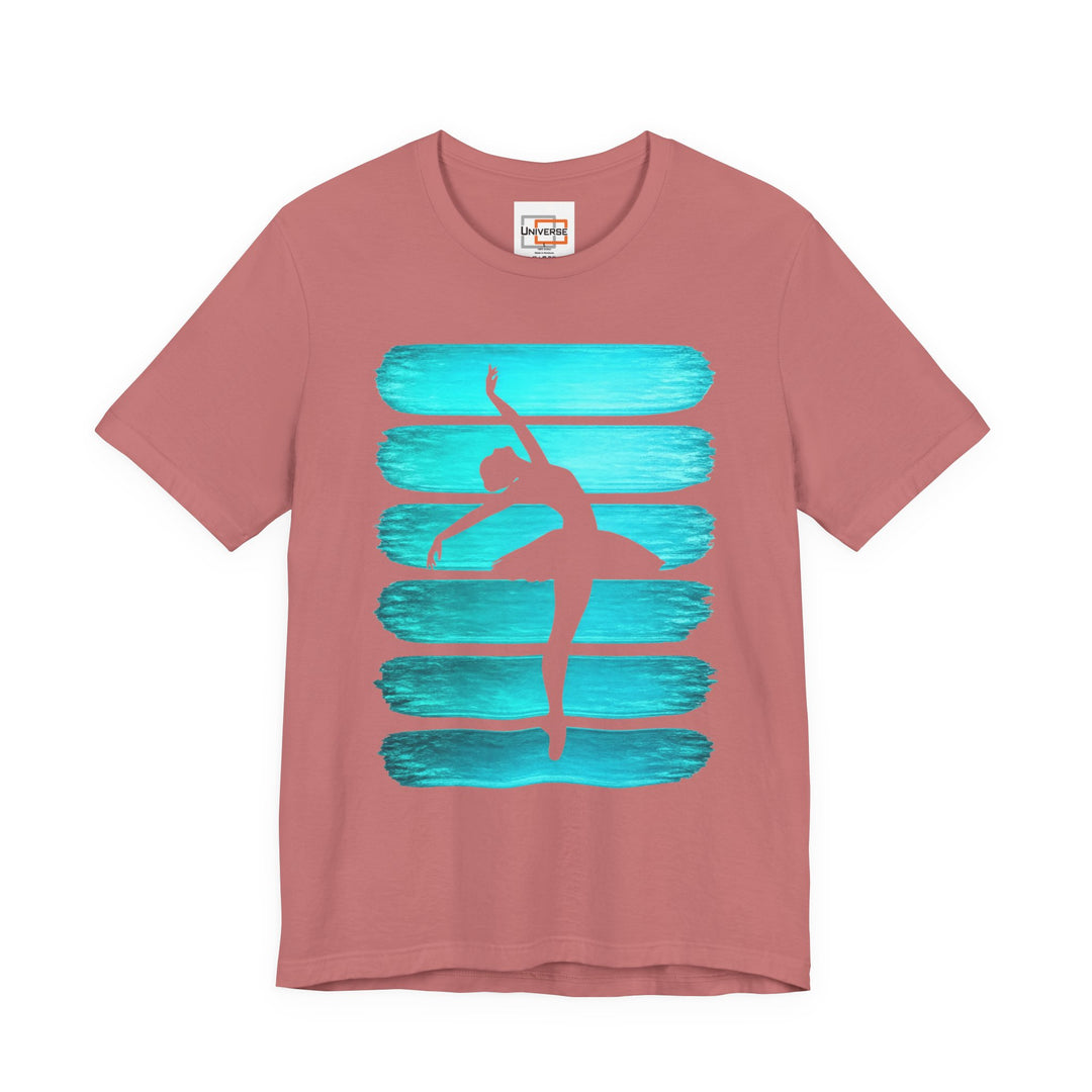 Vintage Ballerina Stripes — Unisex Graphic Tee | Universe
