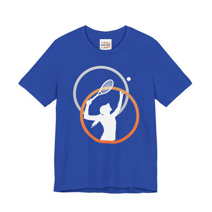 Minimal Tennis Player Dark — Unisex Graphic Tee | Universe