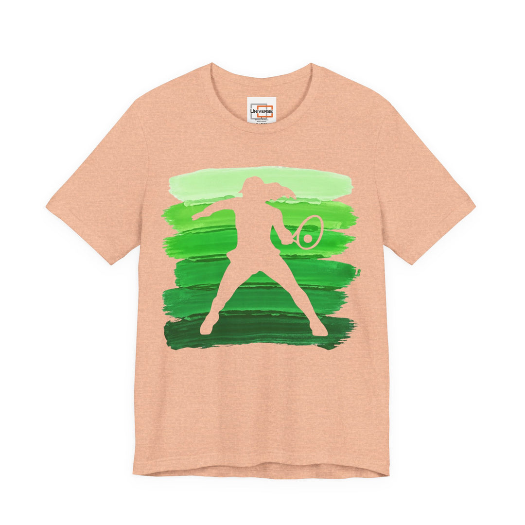 Vintage Tennis Green Stripes — Unisex Graphic Tee | Universe