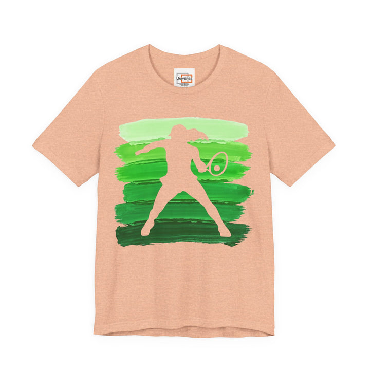 Vintage Tennis Green Stripes — Unisex Graphic Tee | Universe
