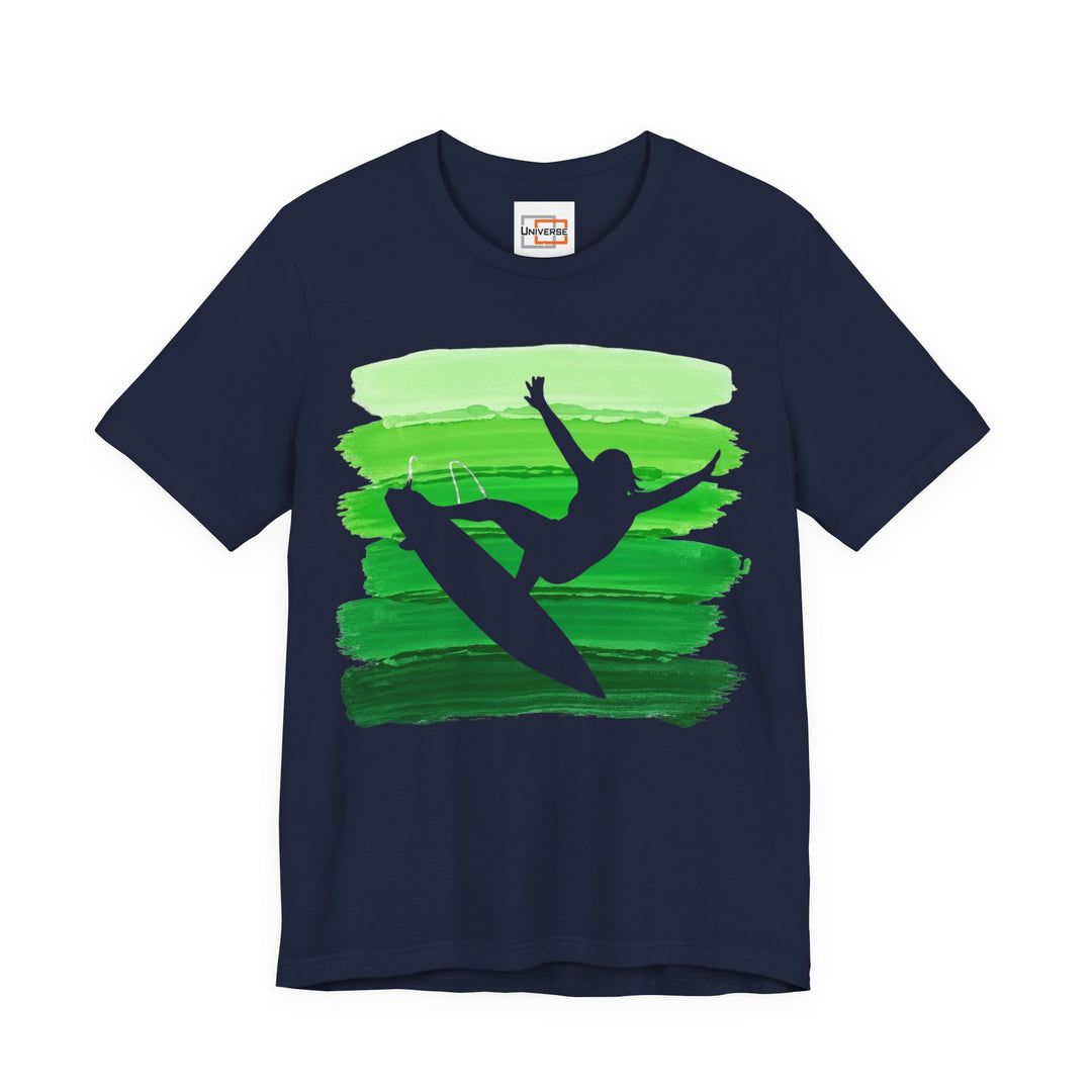 Vintage Surfer Carve Green — Unisex Graphic Tee | Universe