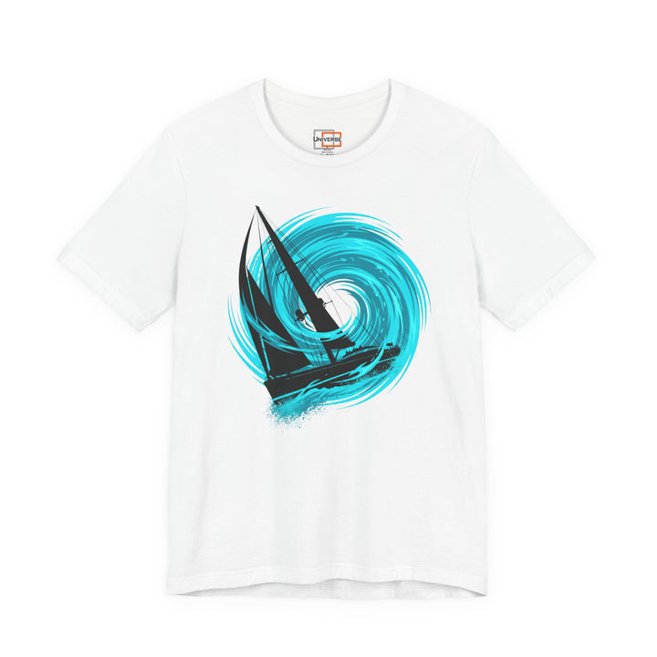 Neon Yacht Vortex — Unisex Graphic Tee | Universe