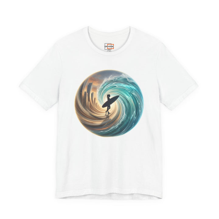 City Wave Surfer Vortex — Unisex Graphic Tee | Universe