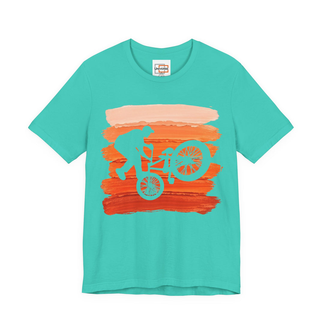 Vintage BMX Orange Stripes — Unisex Graphic Tee | Universe
