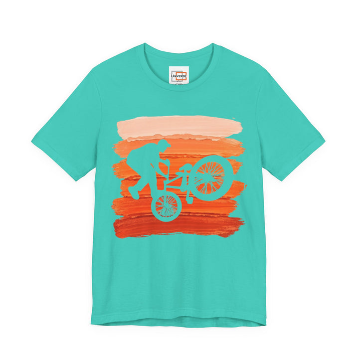 Vintage BMX Orange Stripes — Unisex Graphic Tee | Universe
