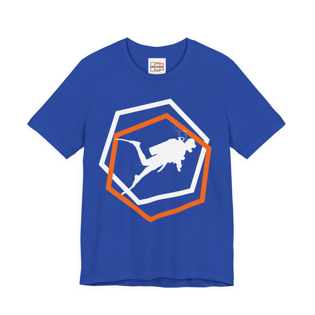 Minimal Scuba Diver Dark — Unisex Graphic Tee | Universe
