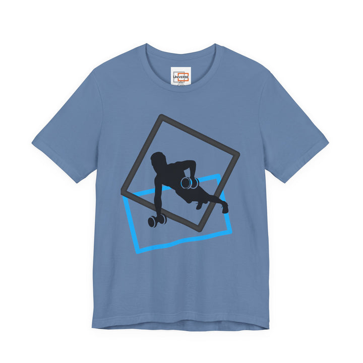 Minimal Dumbbell Row Light — Unisex Graphic Tee | Universe