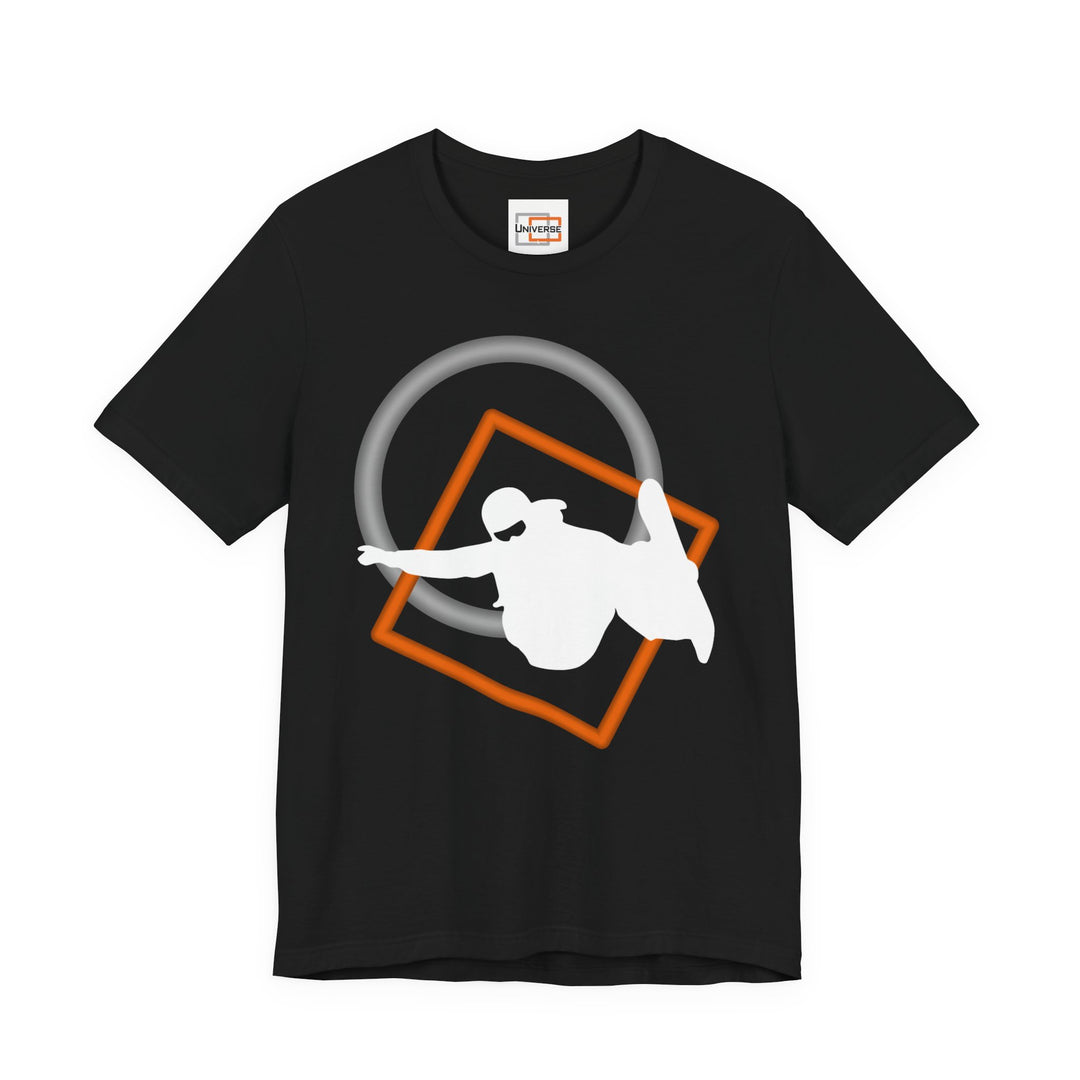 Minimal Snowboarder Dark — Unisex Graphic Tee | Universe