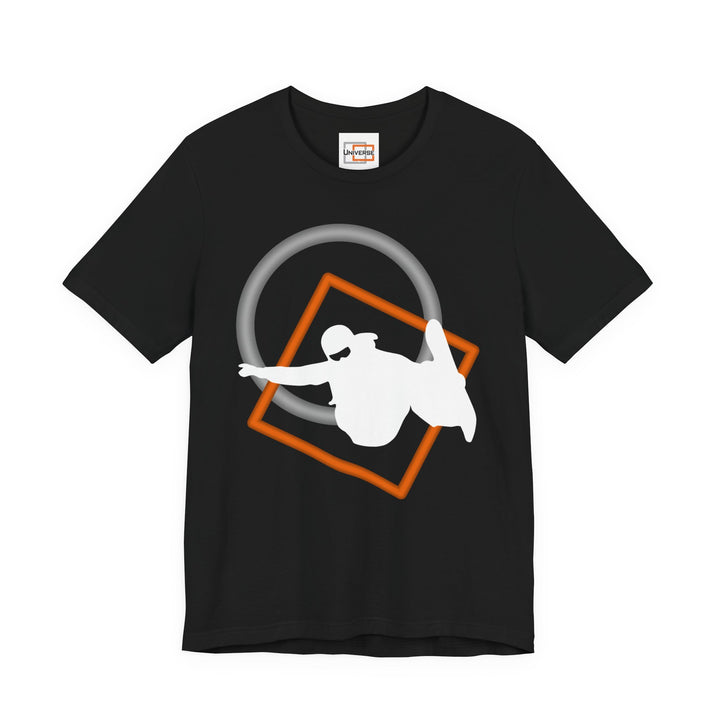 Minimal Snowboarder Dark — Unisex Graphic Tee | Universe