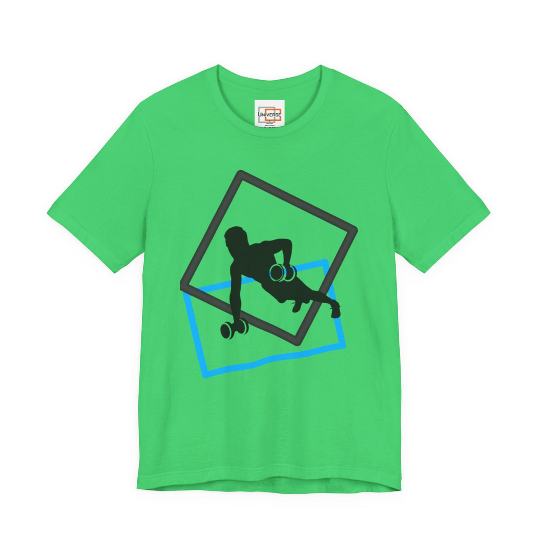 Minimal Dumbbell Row Light — Unisex Graphic Tee | Universe