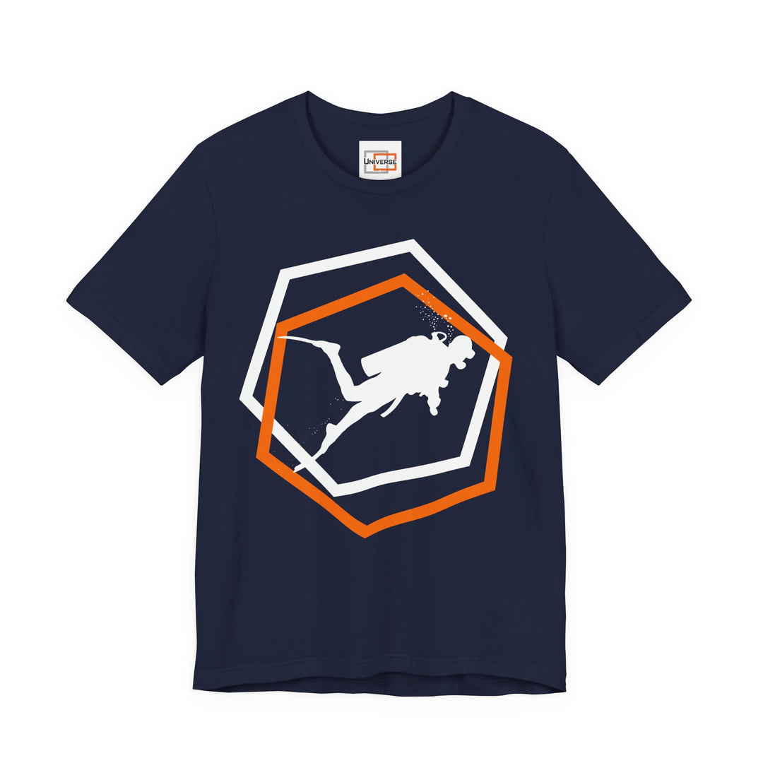 Minimal Scuba Diver Dark — Unisex Graphic Tee | Universe