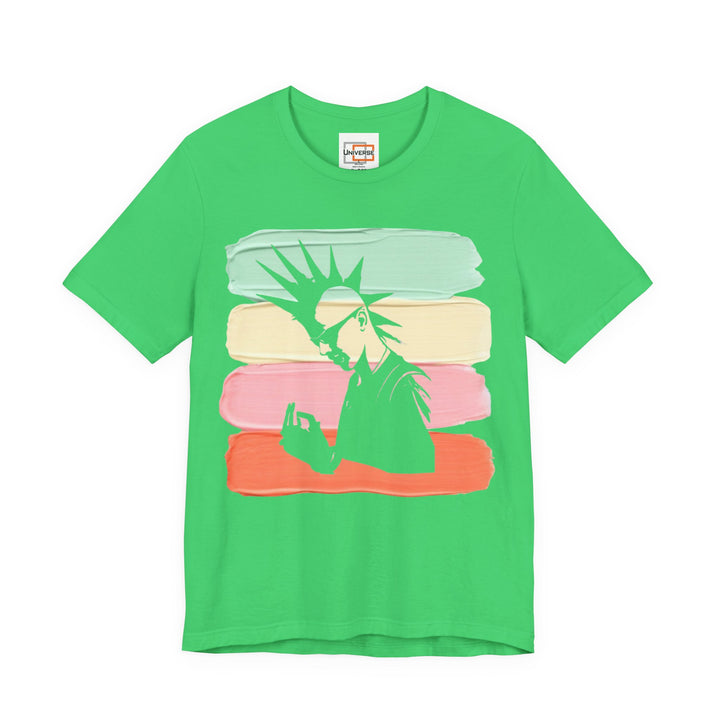Vintage Punk Pastel Stripes — Unisex Graphic Tee | Universe