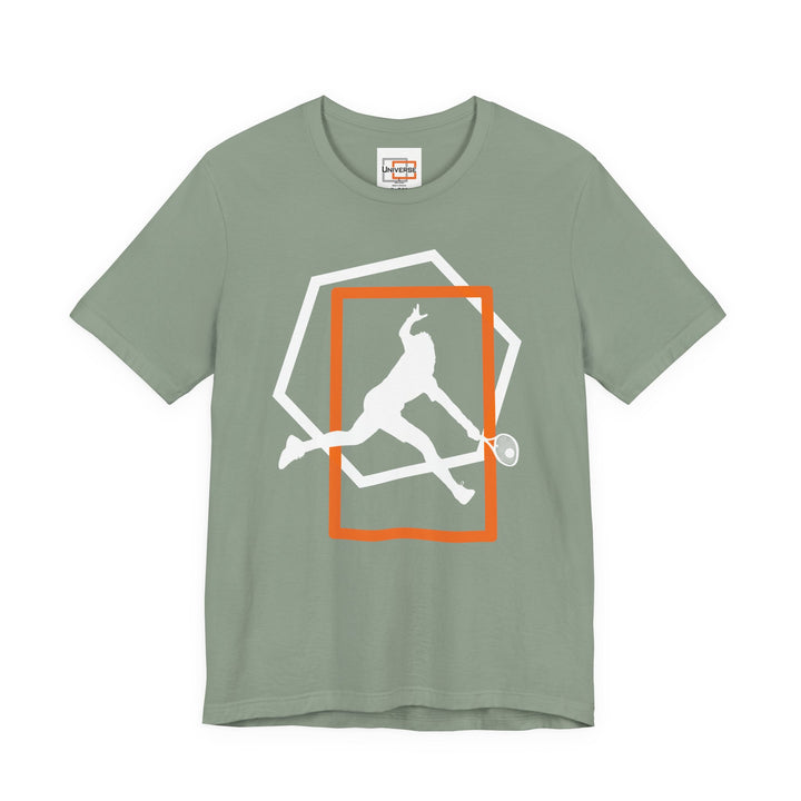Minimal Tennis Man Dark — Unisex Graphic Tee | Universe