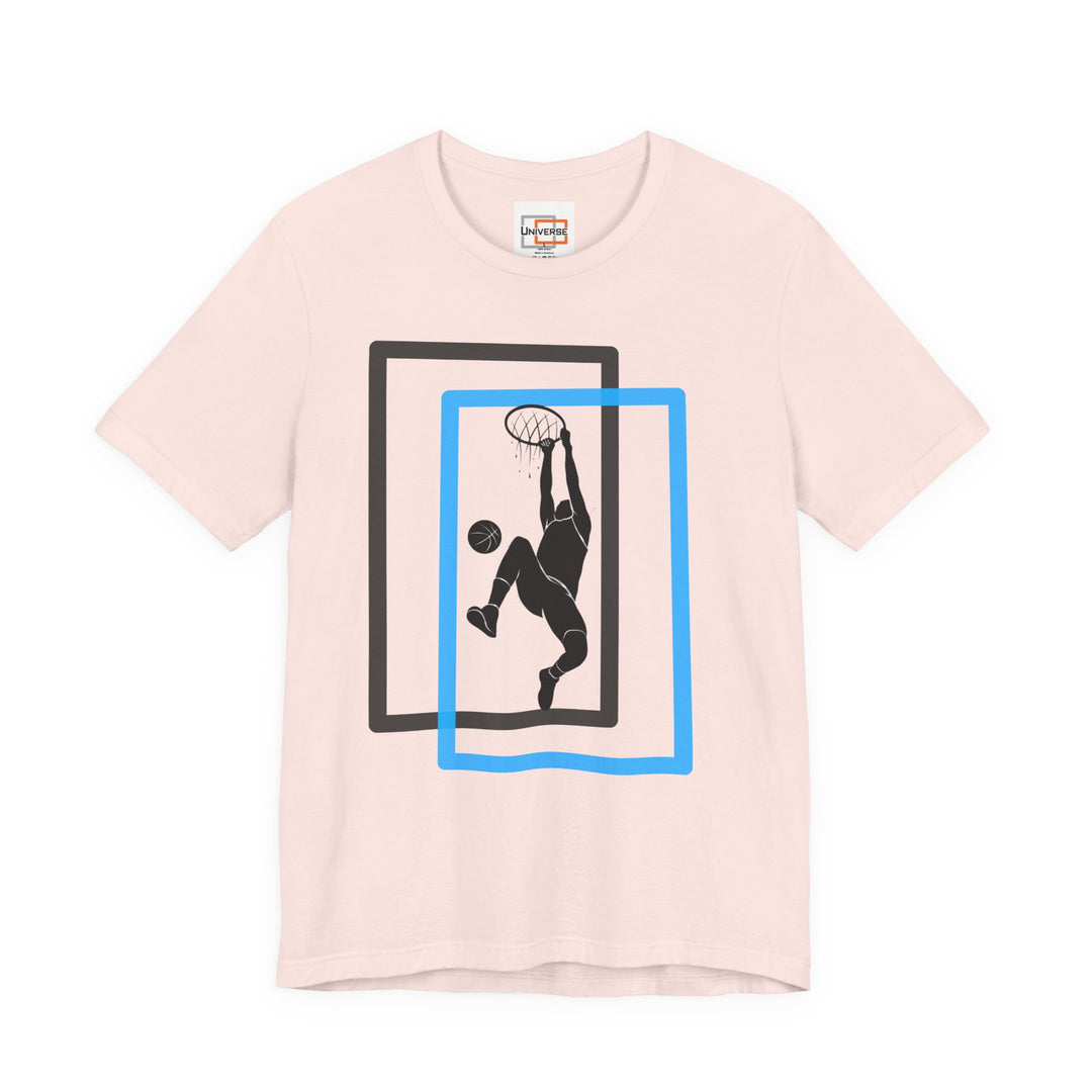 Minimal Basketball Dunk Light — Unisex Graphic Tee | Universe