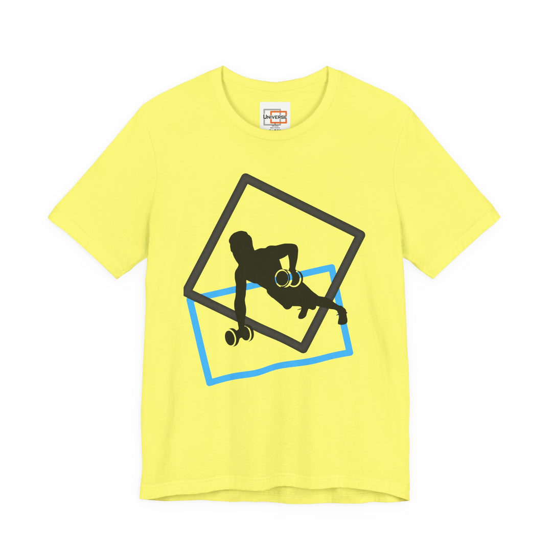 Minimal Dumbbell Row Light — Unisex Graphic Tee | Universe