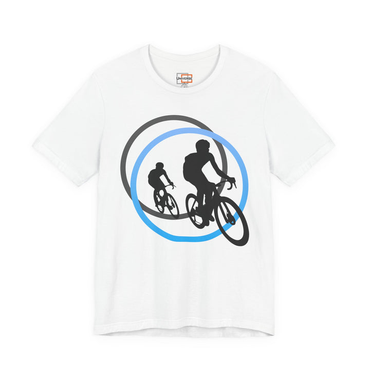 Minimal Cyclists Light — Unisex Graphic Tee | Universe