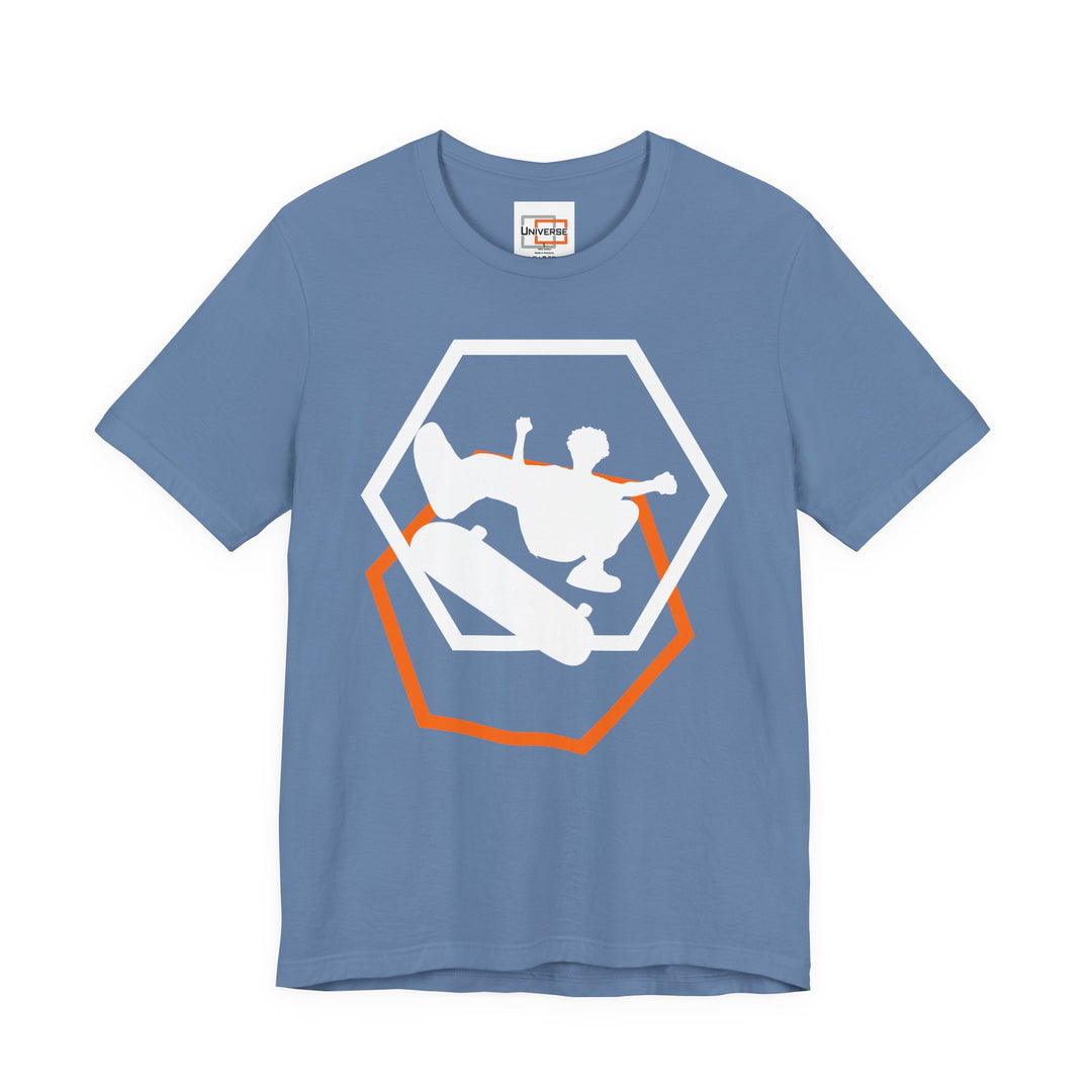 Minimal Skateboarder Dark — Unisex Graphic Tee | Universe