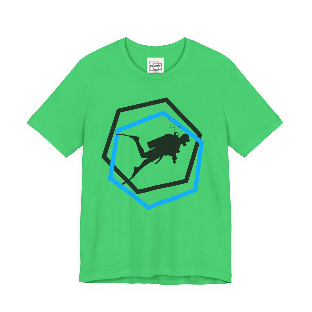 Minimal Scuba Diver Light — Unisex Graphic Tee | Universe