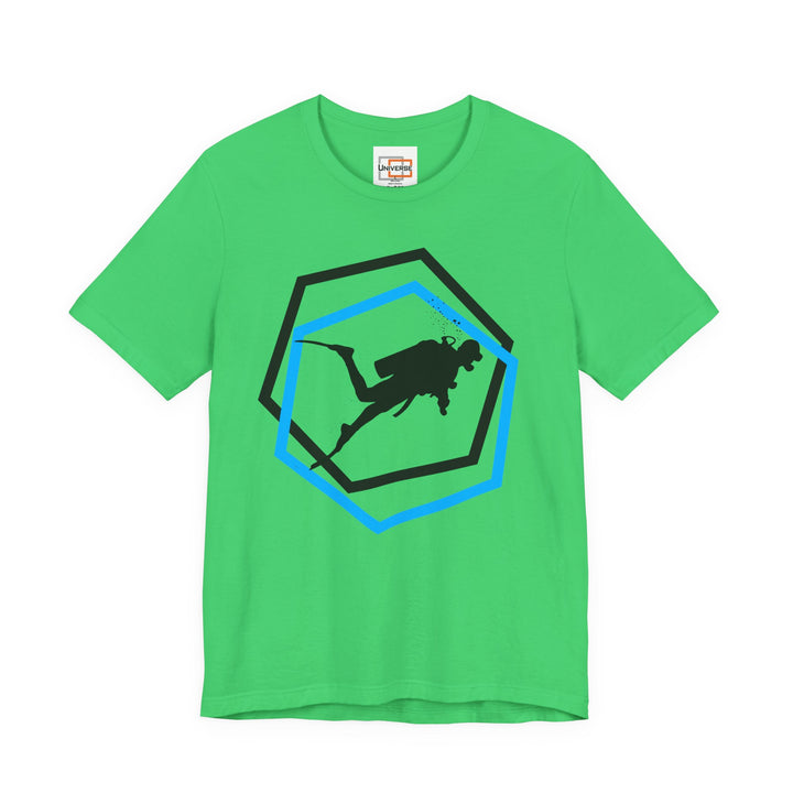 Minimal Scuba Diver Light — Unisex Graphic Tee | Universe