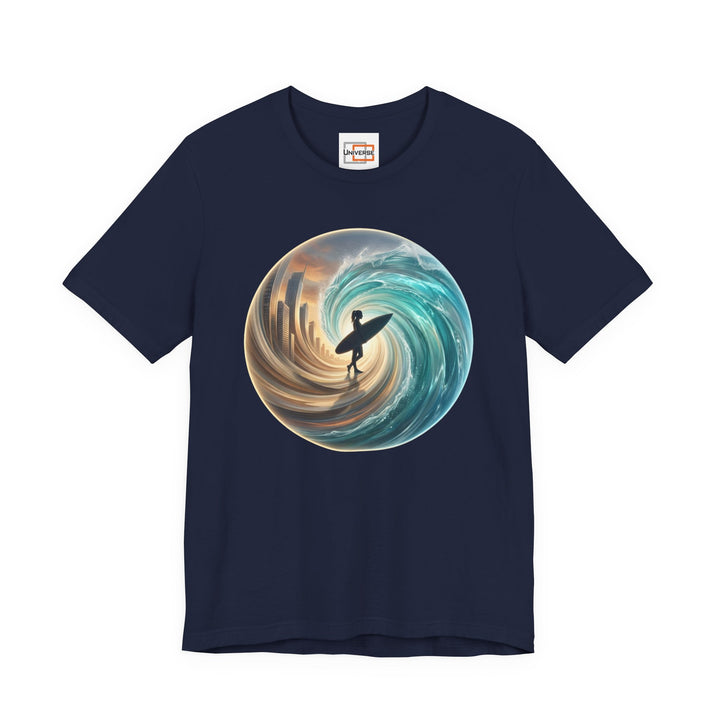 City Wave Surfer Vortex — Unisex Graphic Tee | Universe