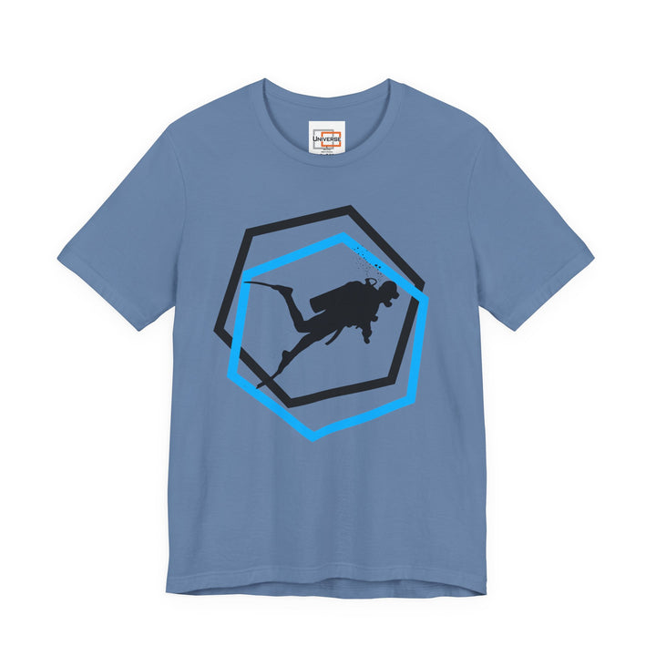 Minimal Scuba Diver Light — Unisex Graphic Tee | Universe