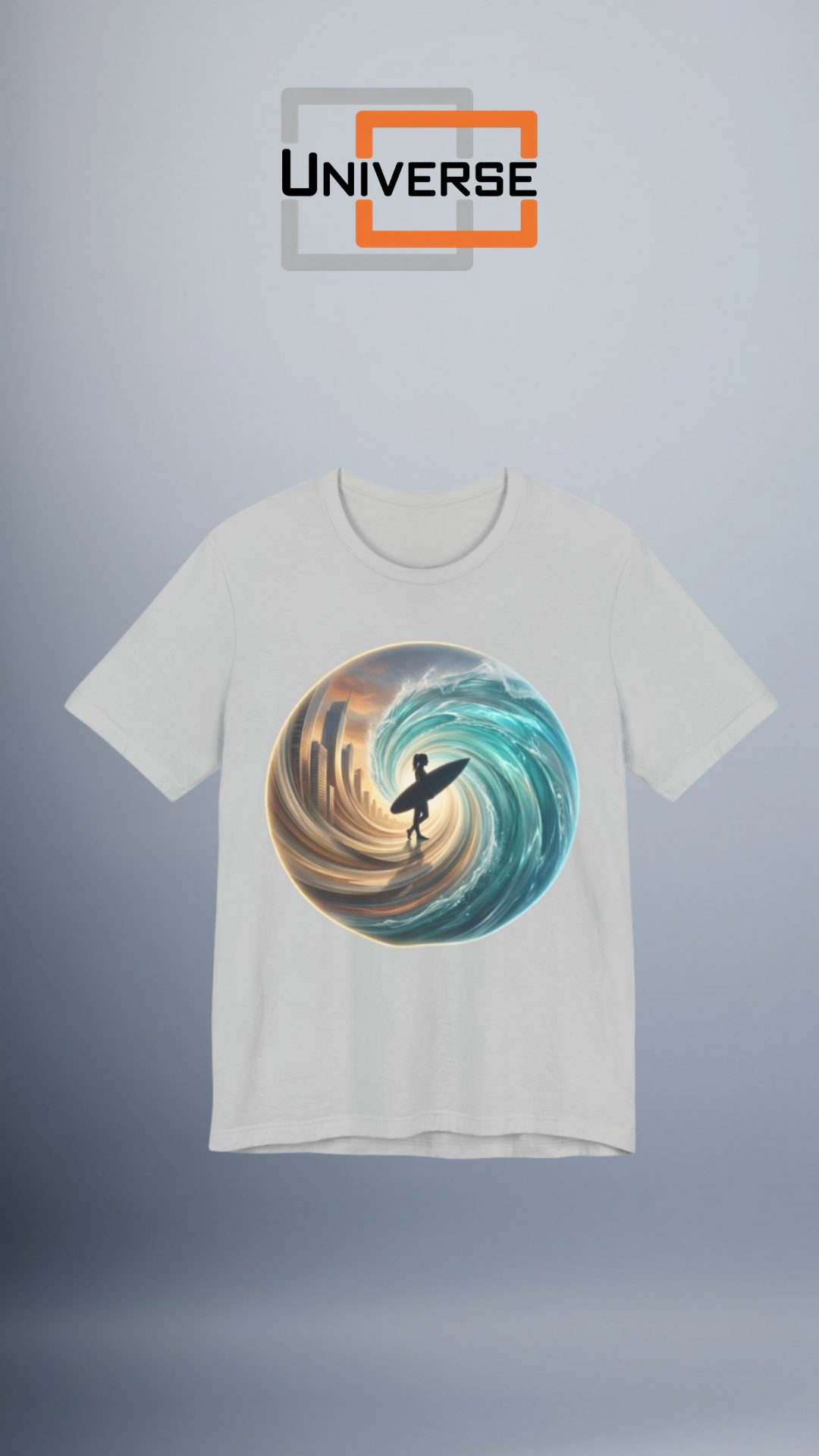 City Wave Vortex Branded Design Portrait — Universe Digital