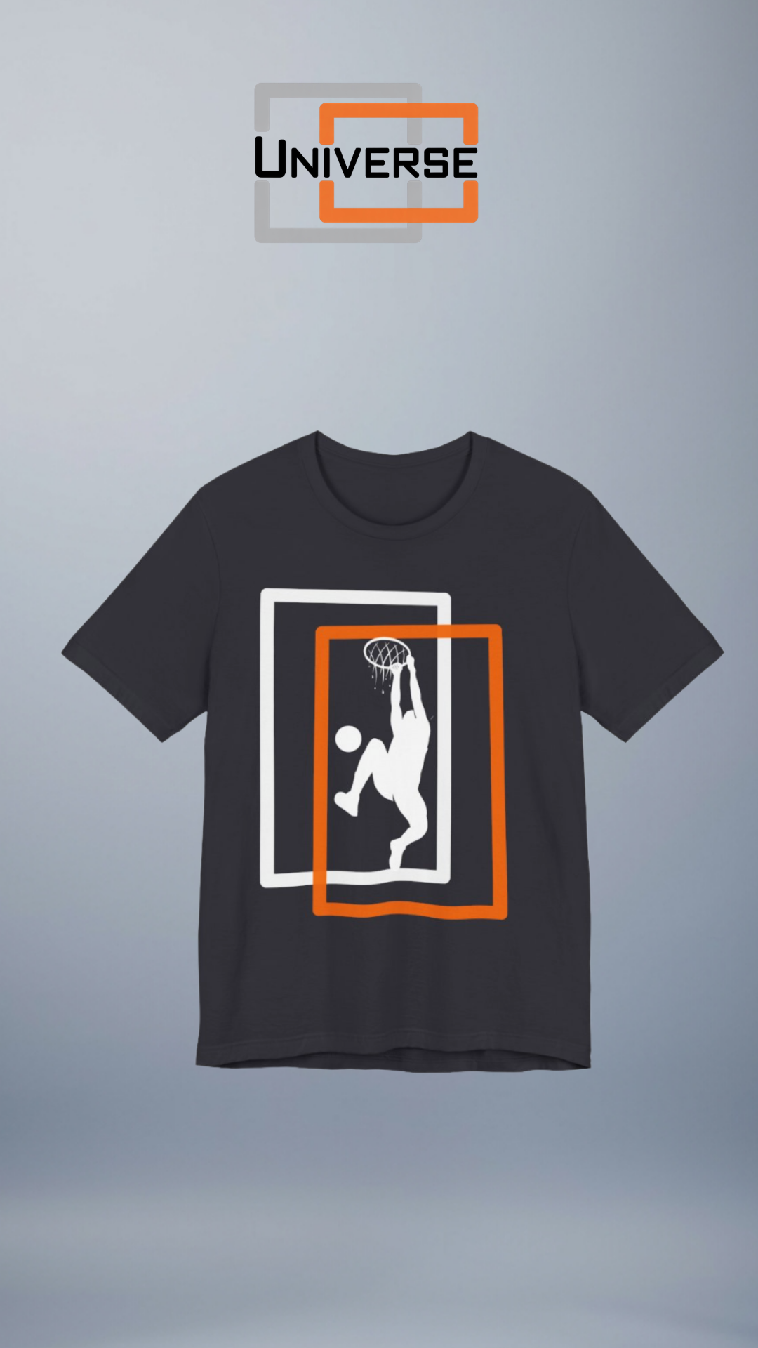 Minimal Basketball Dunk Dark Branded Design Portrait — Universe Digital