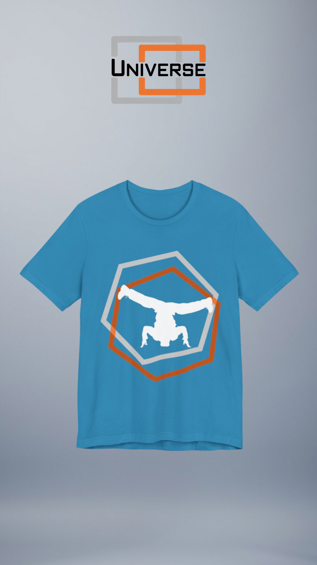 Minimal Breakdancer Dark Branded Design Portrait — Universe Digital