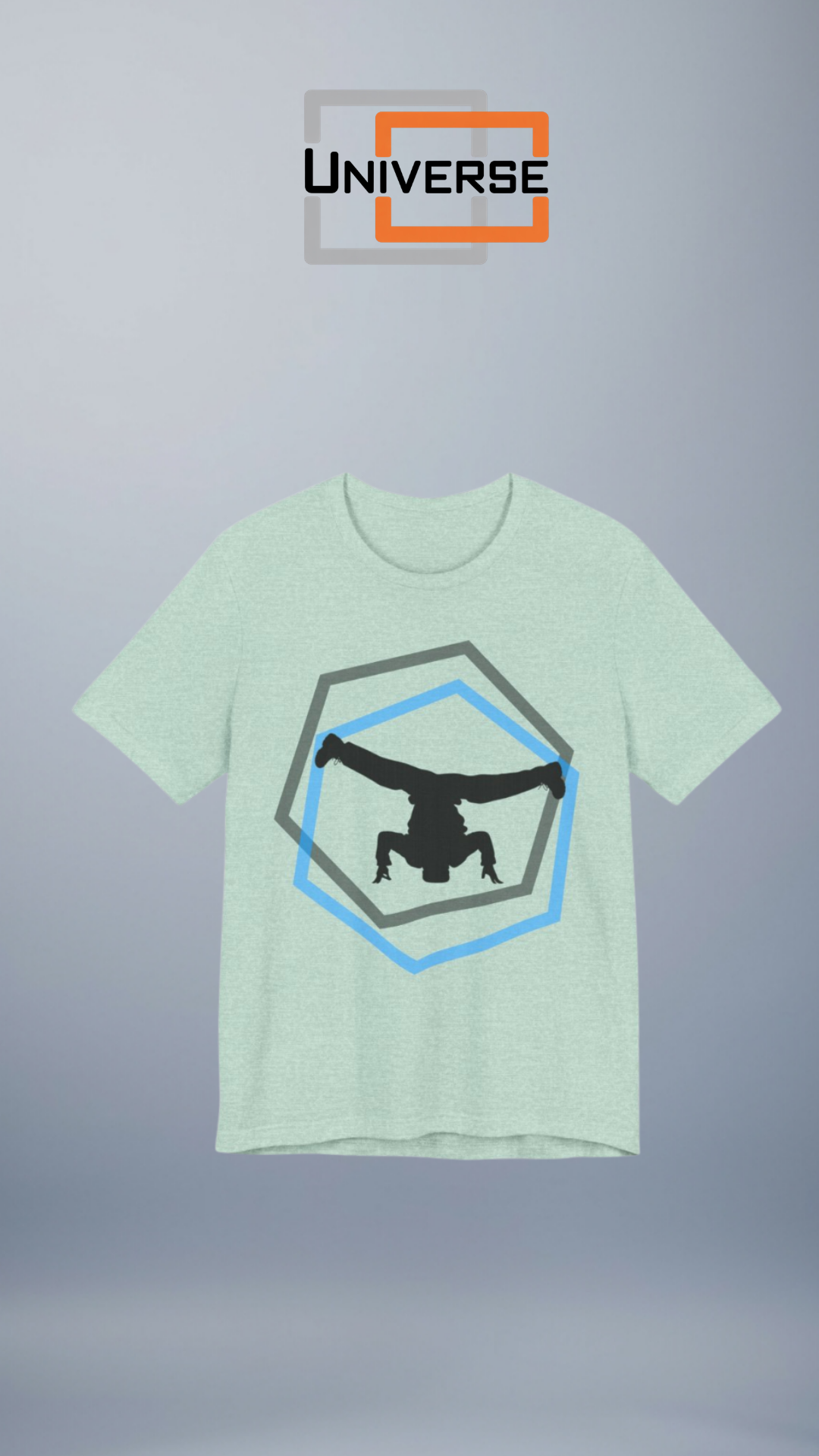 Minimal Breakdancer Light Branded Design Portrait — Universe Digital