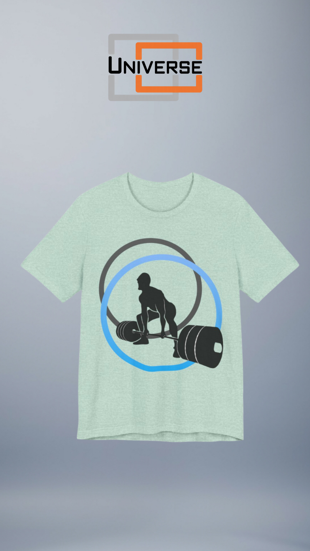 Minimal Deadlift Light Branded Design Portrait — Universe Digital
