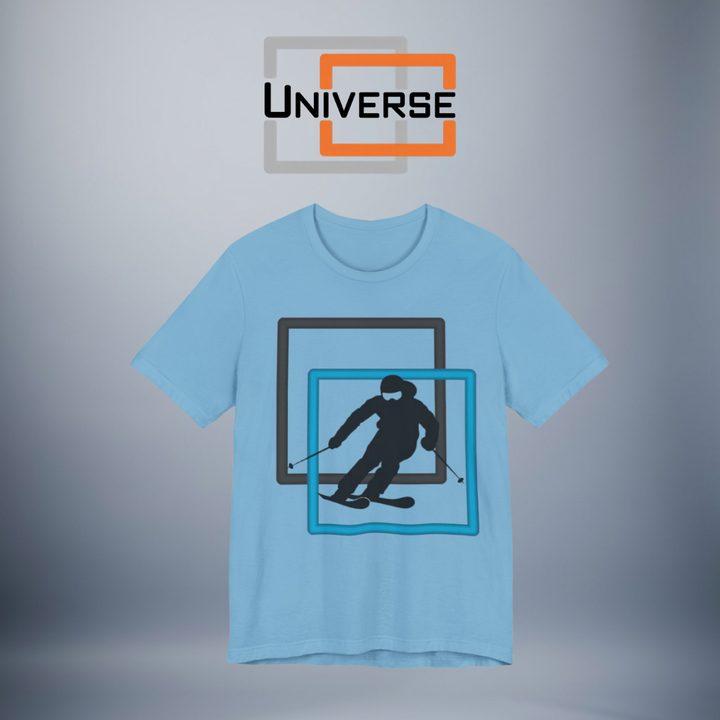 Minimal Downhill Skier Light Branded Design — Universe Digital